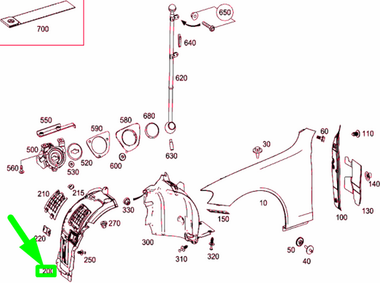 new mb e w213 front right wheel housing liner front part a2386901403 original