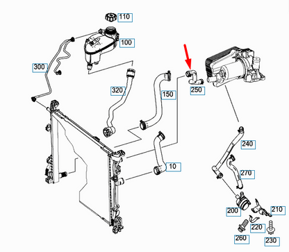 NEW MERCEDES-BENZ B-CLASS W246 ENGINE COOLANT PIPE HOSE A2465010258 ORIGINAL