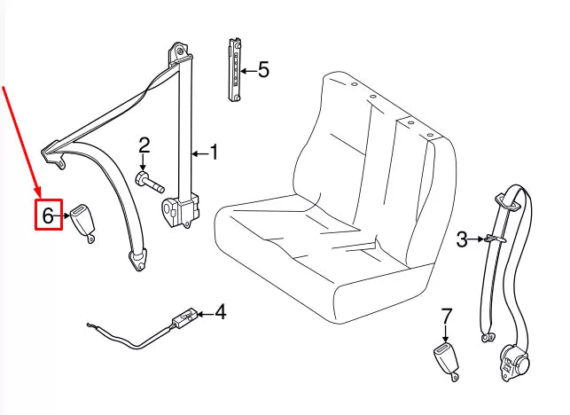 NEW MERCEDES BENZ SPRINTER 906 FRONT LEFT SEAT BUCKLE A90686003699051