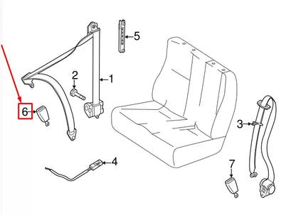 NEW MERCEDES BENZ SPRINTER 906 FRONT LEFT SEAT BUCKLE A90686003699051