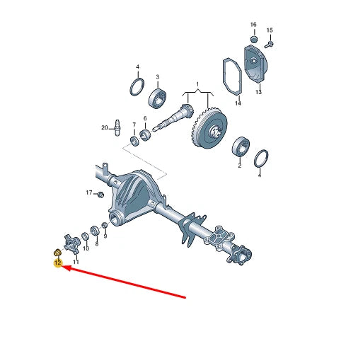 NEW VW CRAFTER MK1 2E REAR DIFFERENTIAL CASTLE NUT WHT001154 ORIGINAL