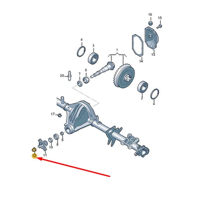 NEW VW CRAFTER MK1 2E REAR DIFFERENTIAL CASTLE NUT WHT001154 ORIGINAL
