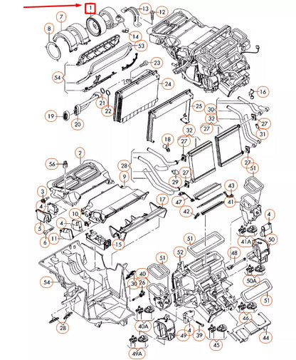 NEW AUDI A8 D3 FAN MOTOR WITH WHEEL 4E0959101A ORIGINAL