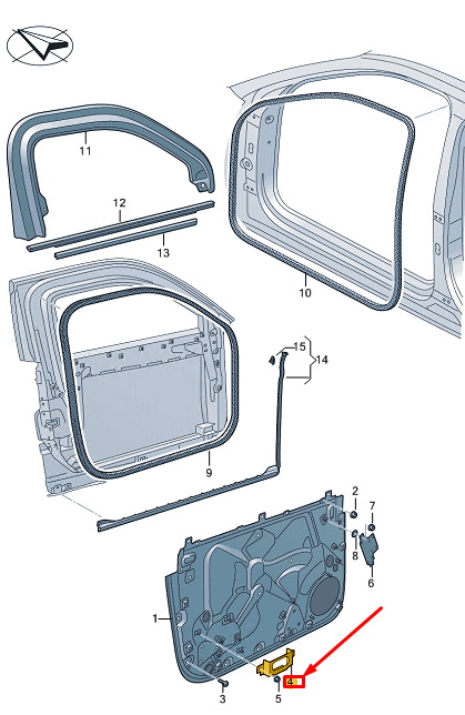 new audi a8 d5 front door panel bracket 4n6837467 geunine original