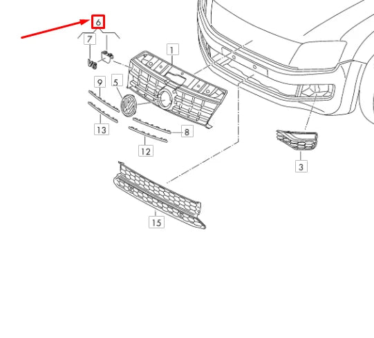 NEW VW AMAROK FRONT RADIATOR GRILLE INSCRIPTION BADGE 2H6853948DIDJ