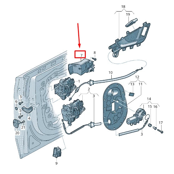 NEW AUDI Q7 4M FRONT LEFT DOOR LOCK ROD COVER LHD 4M1837349A