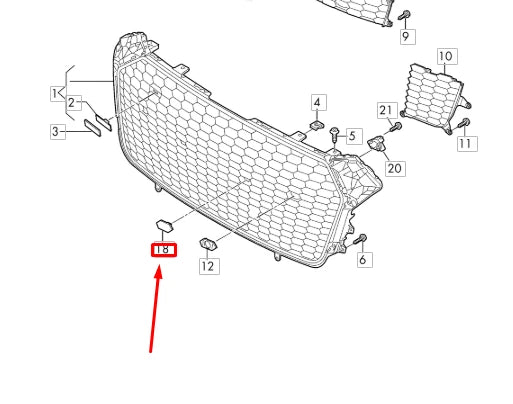 NEW AUDI R8 4S RADIATOR GRILLE RIGHT COVER CAP 4S08071569B9