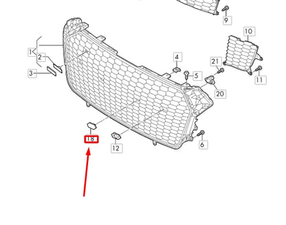 NEW AUDI R8 4S RADIATOR GRILLE RIGHT COVER CAP 4S08071569B9