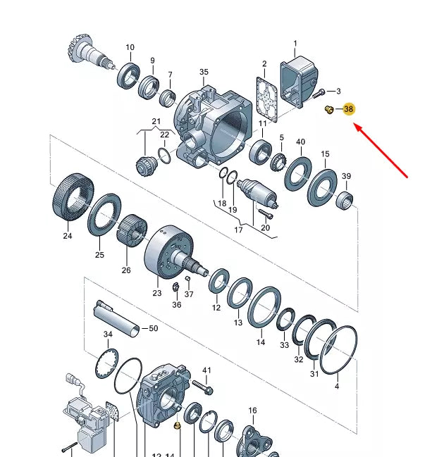 NEW VOLSKWAGEN BEETLE 9C HALDEX OIL DRAIN PLUG 02D525729 ORIGINAL