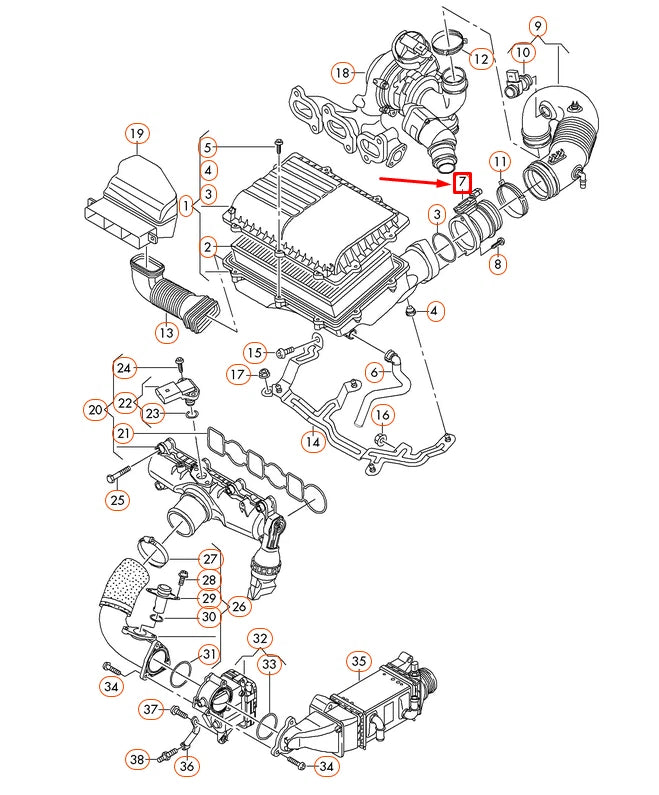 NEW AUDI A1 8X AIR FLOW MASS METER SENSOR 04L906461B ORIGINAL