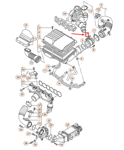 NEW AUDI A1 8X AIR FLOW MASS METER SENSOR 04L906461B ORIGINAL