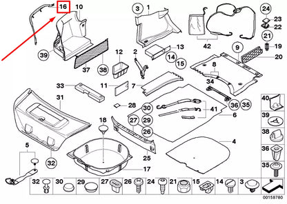 NEW BMW 5 E60 RIGHT TRUNK FLOOR PAD 7060046 51477060046 ORIGINAL