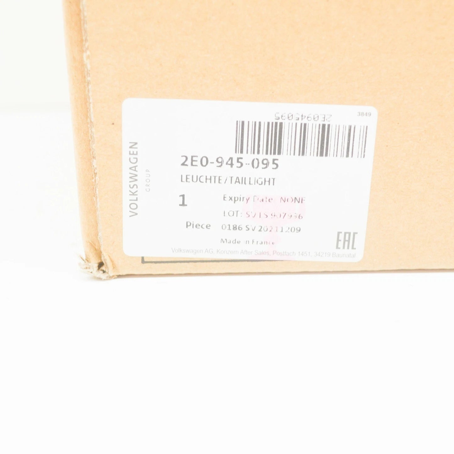 NEW VW CRAFTER 2F MK1 REAR LEFT TAILLIGHT 2E0945095