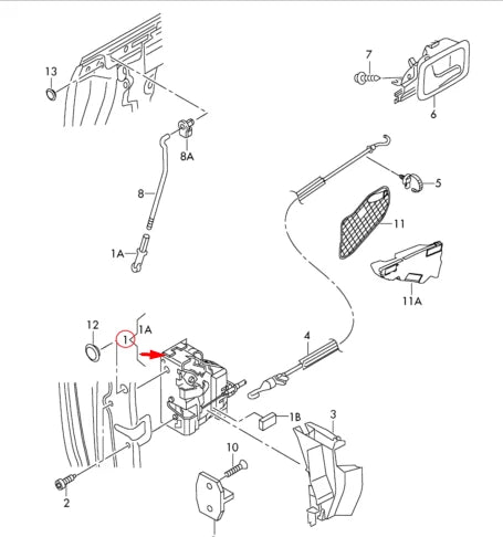NEW AUDI A3 8P7 FRONT LEFT DOOR LOCK W/ ACTUATOR RHD 4F2837015 ORIGINAL