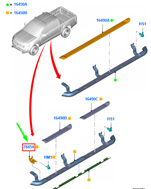 new ford ranger t6 mk1 side step plug cover ab39-78454-aa 1849434 original