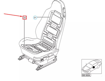 NEW BMW Z3 E36 SEAT HEATING ELEMENT 52108413883 8413883 ORIGINAL