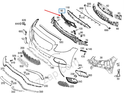 NEW MERCEDES-BENZ C-CLASS W205 FRONT BUMPER BRACKET A2058853765 2015 ORIGINAL