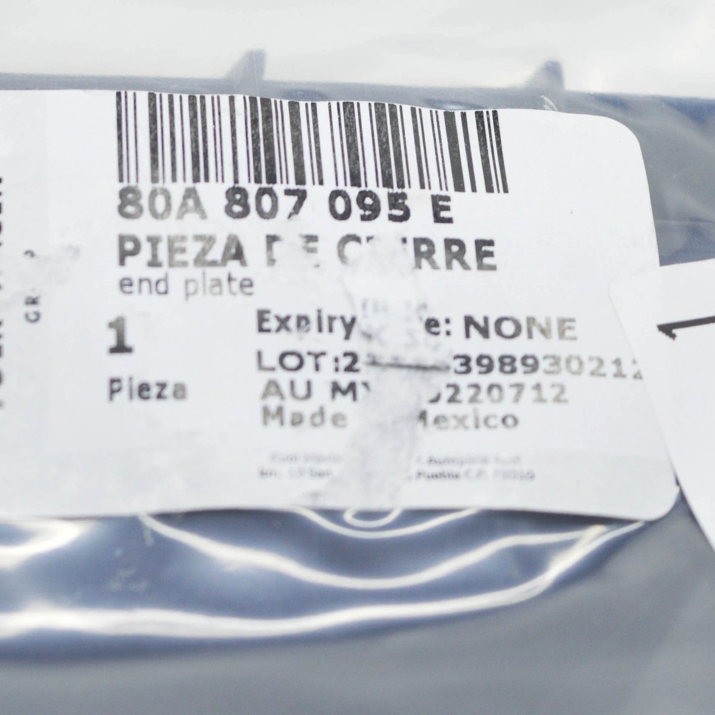 NEW AUDI Q5 FY 80A FRONT BUMPER LEFT CLOSING ELEMENT 80A807095E