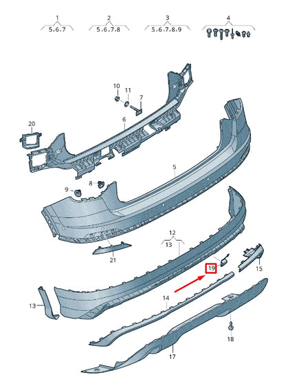 NEW AUDI Q2 GA REAR BUMPER TOWING EYE COVER 81A807441ARN4 ORIGINAL
