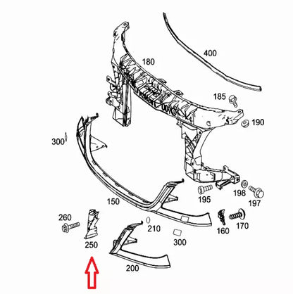 NEW MERCEDES-BENZ SPRINTER 906 RADIATOR RIGHT COVER BRACKET A9068890131