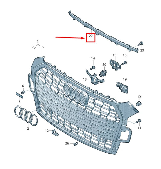 NEW AUDI A5 SPORTBACK F5 RADIATOR GRILLE COVER 8W6853037G
