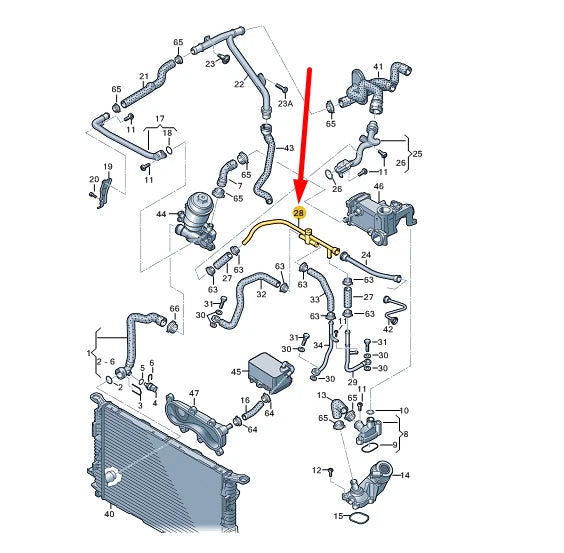 NEW AUDI A6 C7 COOLANT PIPE 059121086AG