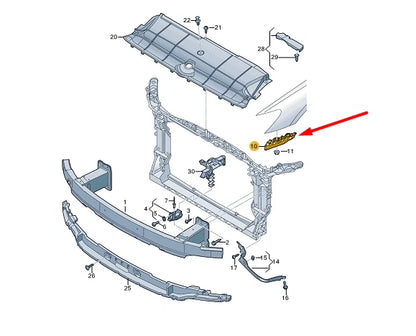 NEW AUDI A6 C8 FRONT LEFT BUMPER BRACKET 4K0807283A ORIGINAL