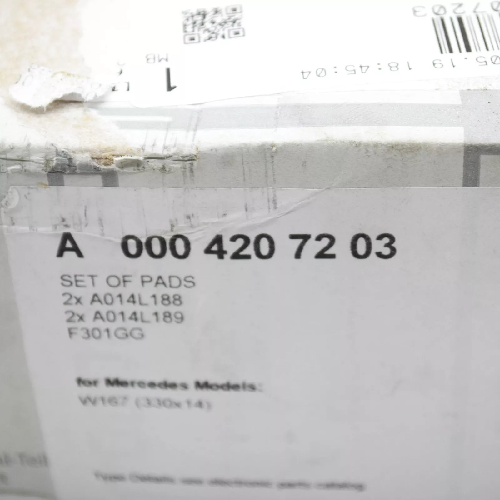 NEW MERCEDES-BENZ GLE W167 REAR BRAKE PADS SET A0004207203 ORIGINAL