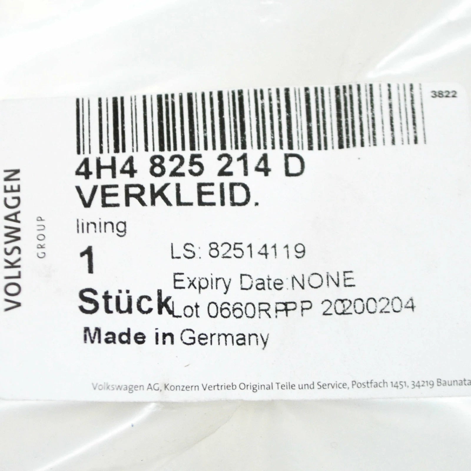 NEW AUDI A8 D4 REAR RIGHT FLOOR PAN SPLASH SHIELD PROTECTION 4H4825214D ORIGINAL