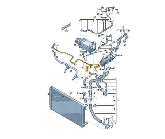 NEW AUDI A1 SPORTBACK GB COOLANT PIPE HOSE 05E121064 ORIGINAL