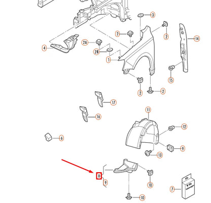 NEW VW GOLF MK7 FRONT RIGHT WHEEL HOUSING LINER LOWER PART 1K9805912