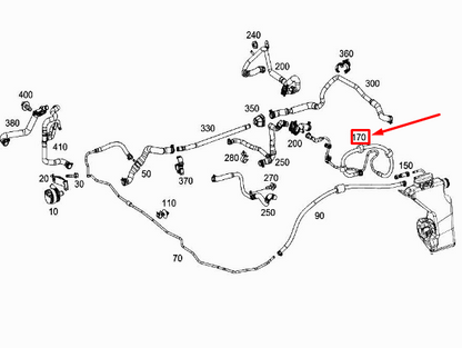 new mercedes-benz glc x253 engine coolant pipe a2058308004 original