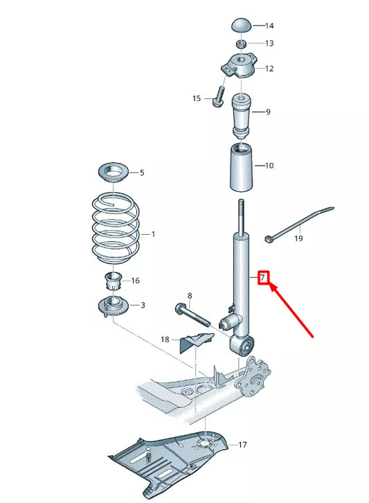 NEW VOLKSWAGEN T-ROC A11 REAR AXLE SHOCK ABSORBER 5Q0513049HR