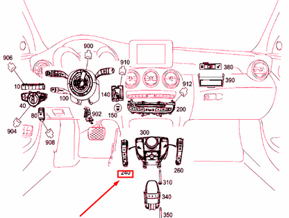 NEW MB C W205 LOWER CONTROL PANEL LEFT SWITCH BLOCK A2059056307 ORIGINAL