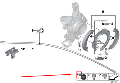 new bmw 4 f36 hand brake bowden cable grommet 1165291 34401165291 original