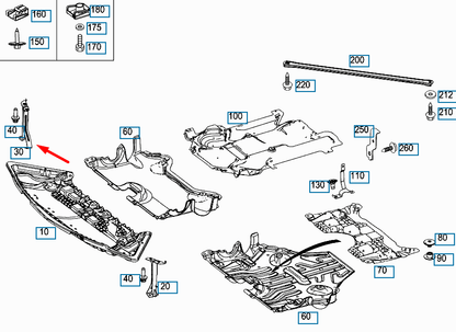 NEW MERCEDES-BENZ C-CLASS W204 FRONT SHIELD BRACKET A2045241440 ORIGINAL