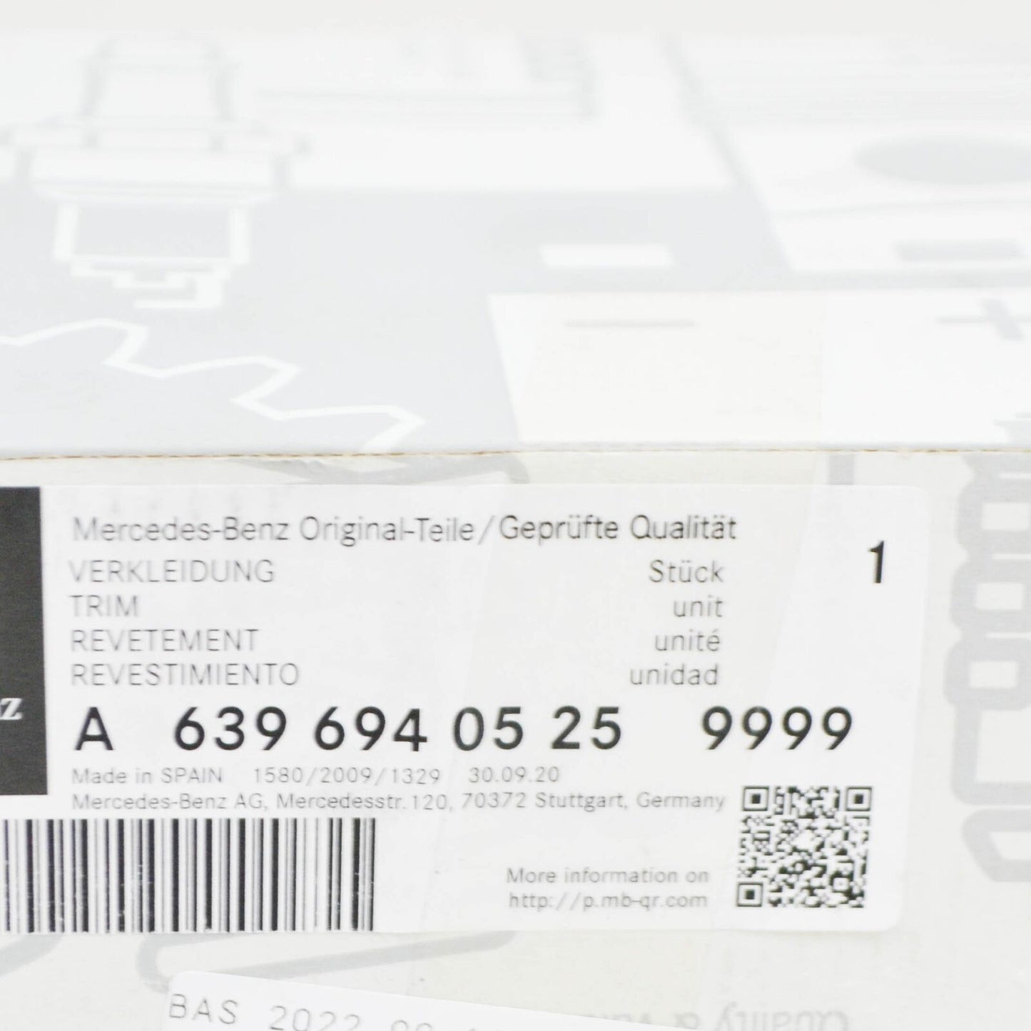 NEW MERCEDES-BENZ VITO W639 REAR BUMPER LEFT BOTTOM TRIM A63969405259999