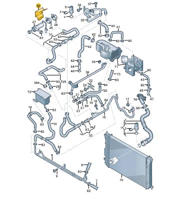 NEW VW PHAETON 3D ADDITIONAL WATER COOLANT PUMP BRACKET 3D0121079T ORIGINAL
