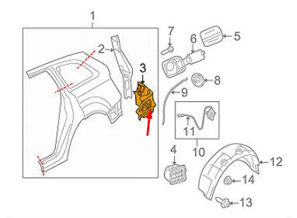 NEW AUDI Q5 8R LEFT INSERT PLATE LOWER  8R0814339 ORIGINAL
