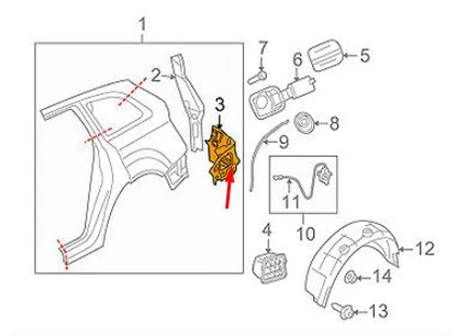 NEW AUDI Q5 8R LEFT INSERT PLATE LOWER  8R0814339 ORIGINAL