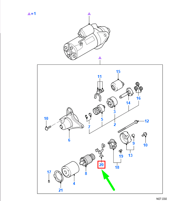 new ford ranger mk3 starter motor bruch assy 4537589 xm34-11n041-aa original