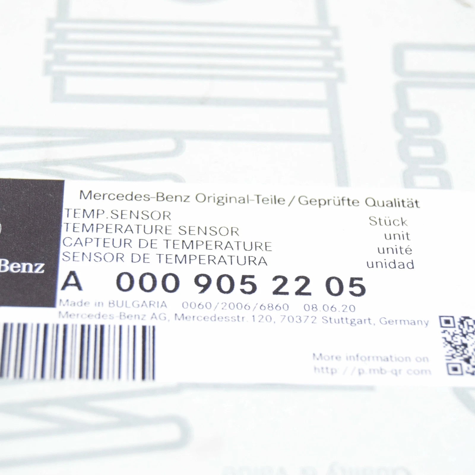 NEW MERCEDES-BENZ C W204 EXHAUST SYSTEM TEMPERATURE SENSOR A0009052205