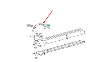 NEW MERCEDES-BENZ E W124 ENGINE BREATHER HOSE A6030100370 ORIGINAL