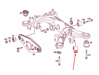 NEW MERCEDES-BENZ E W211 REAR CONTROL ARM BEARING A2223520865 ORIGINAL