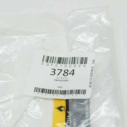 NEW VOLKSWAGEN ARTEON 3H7 REFRIGERANT AC TYPE PLATE LABEL 5QF010008A ORIGINAL