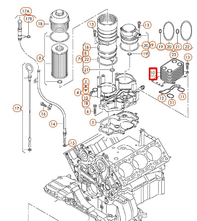 NEW AUDI A6 C6 OIL COOLER 059117021J ORIGINAL
