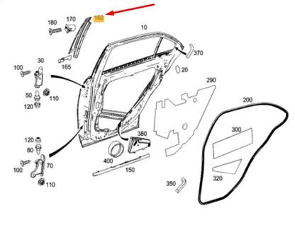 NEW MERCEDES-BENZ E W212 RIGHT B-PILLAR OUTSIDE TRIM COVER A2126900487