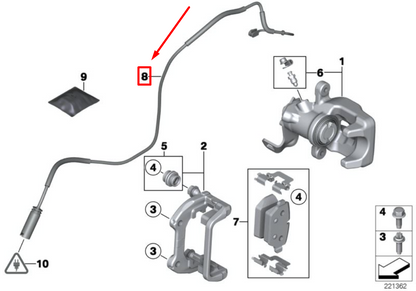 new mini countryman r60 rear brake pad wear sensor 34359804834 original