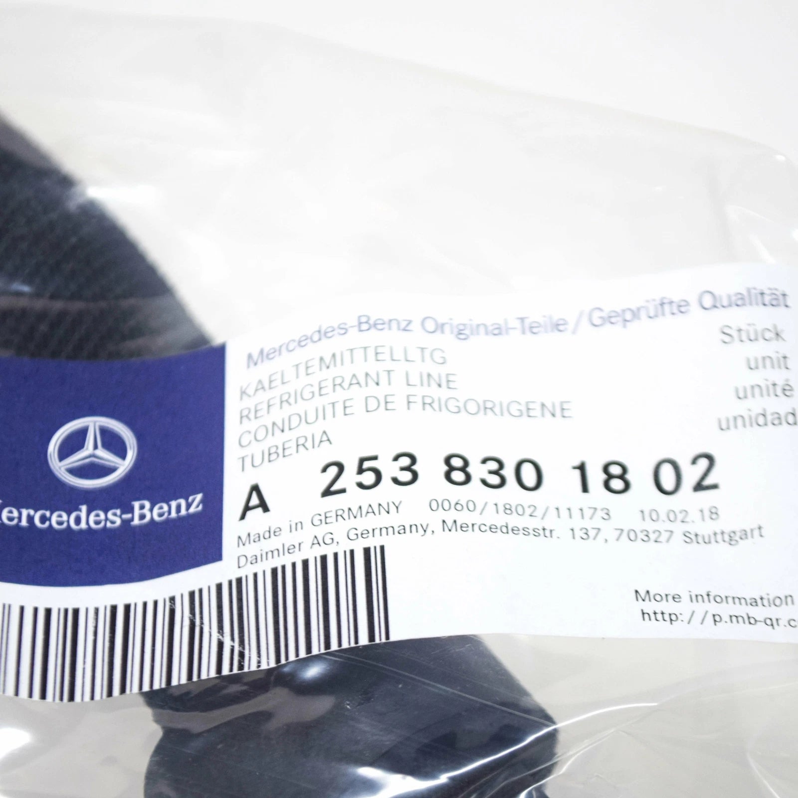 NEW MERCEDES-BENZ GLC COUPE C253 A/C REFRIGERANT PIPE A2538301802 ORIGINAL