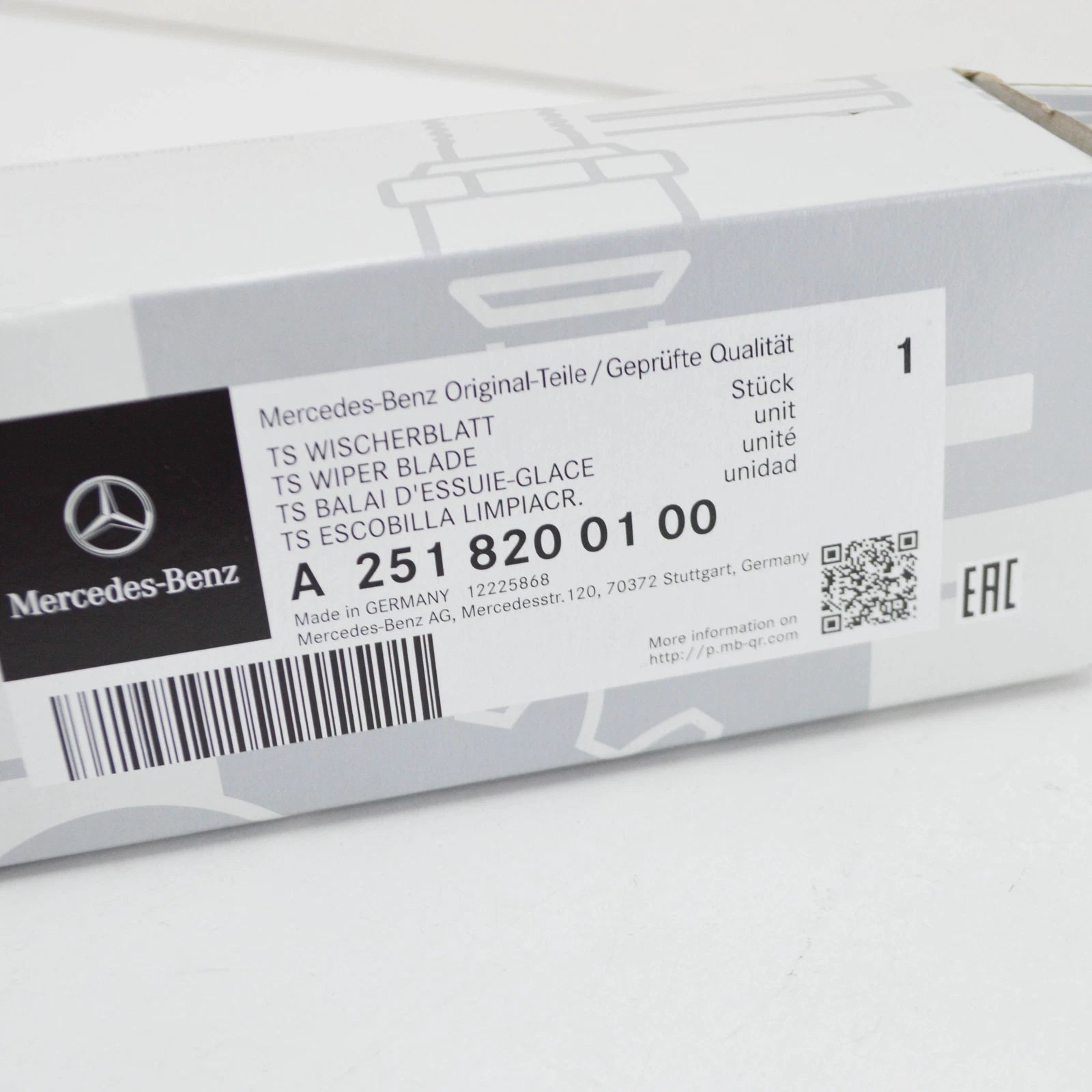 NEW MERCEDES-BENZ ML W164 WINDSHIELD WIPER BLADE LHD A2518200100 ORIGINAL